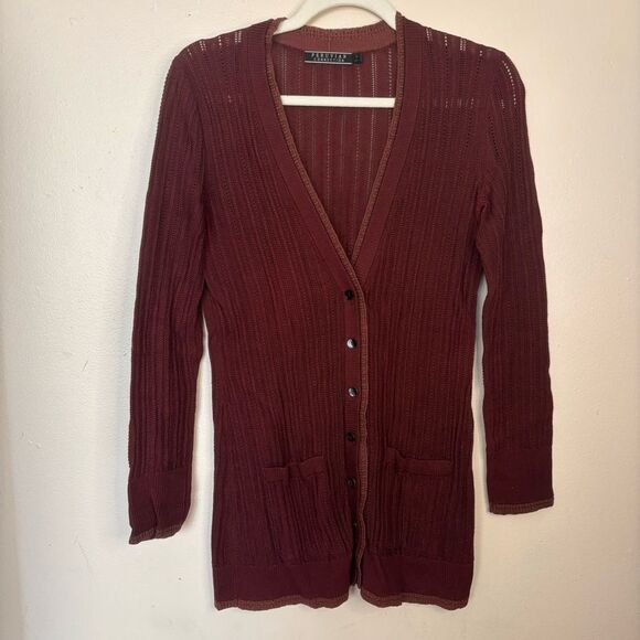 PERUVIAN CONNECTION Brandywine Knit Prima Cotton Cardigan Size S - Picture 1 of 6